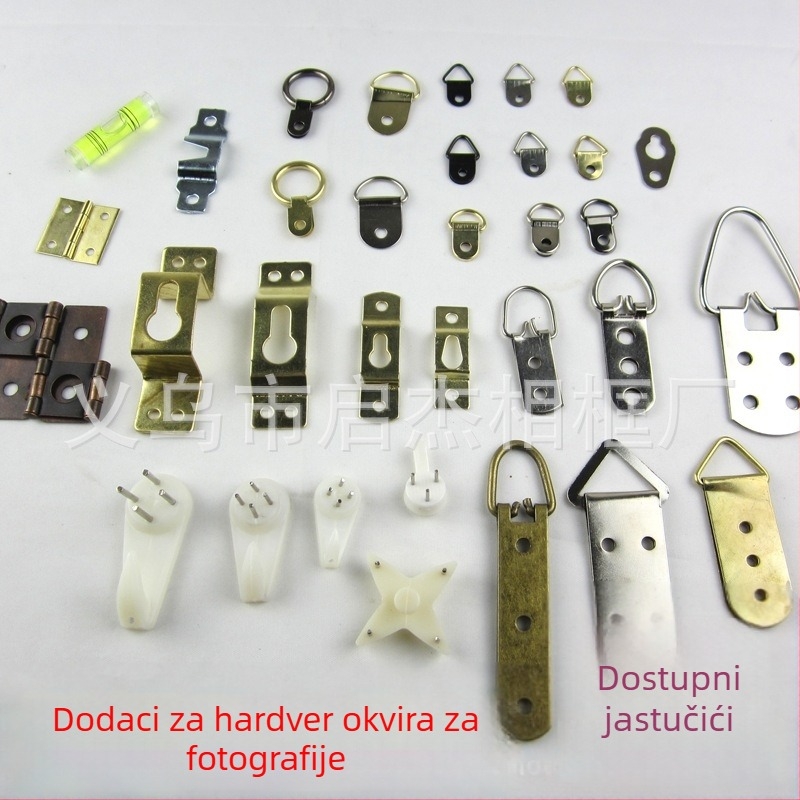 L-oblik konektora stražnje ploče foto rama s četiri rupe - metal, elektroplatiranje, brend qj, tip dodatka: kuka, stil: moderni minimalizam