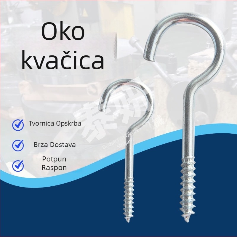 Metalni vješak za okvir s prstenom tipa Sheep-Eye i samonavrtavajućim prstenom, elektroplatiranje, prilagodljiv, Taisheng, moderan minimalistički stil