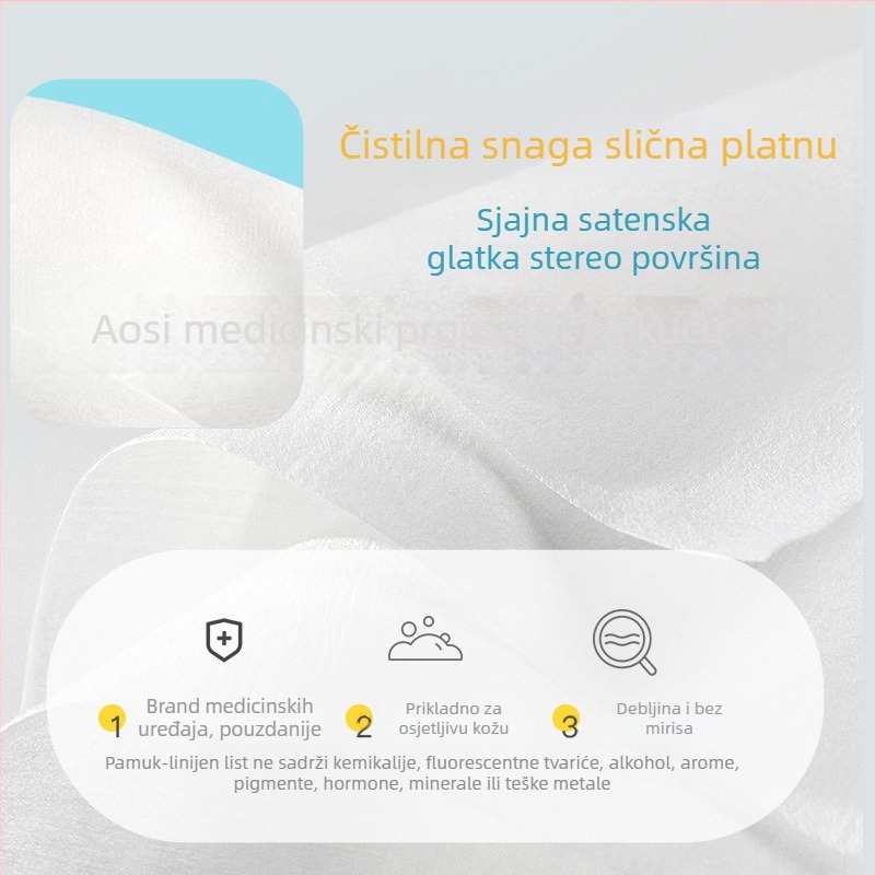 Jednokratne maramice za lice za bebe – 100% pamuk, prilagodljive, 60 komada
