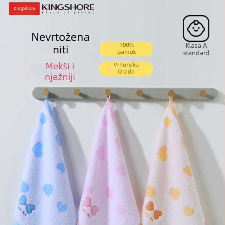 Dječji ručnik za lice i ruke | 100% pamuk | niti bez uvijanja | težina ispod 50 g | upijanje 0–5 s
