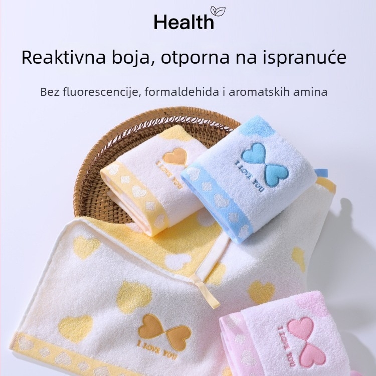 Dječji ručnik za lice i ruke | 100% pamuk | niti bez uvijanja | težina ispod 50 g | upijanje 0–5 s