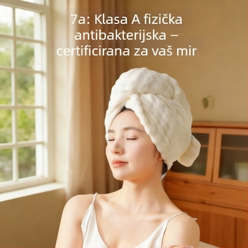 Ženska kapa za sušenje kose – izuzetno upijajuća, brzo sušenje, turbanski tuš kapa, zgušćena, 50–79 g