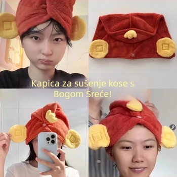 Kapa za sušenje kose Jifeng — ultra debeli koralni flis, brzo sušenje, izvezeni, pređa 150d, težina 50–79 g