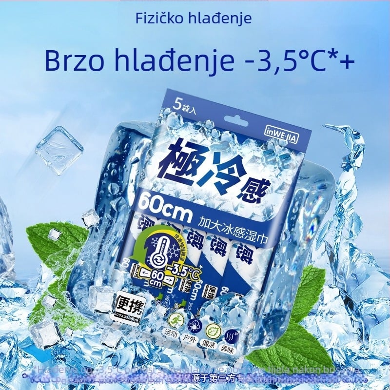 Hlađenje mokrih maramicama – netkani materijal; ručni ručnik; bez prilagodbe