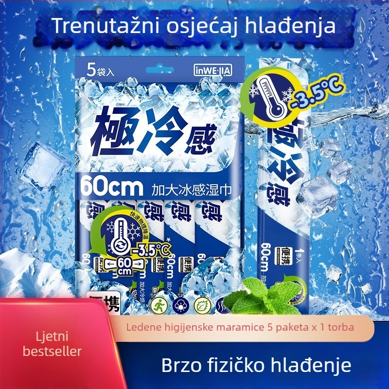 Hlađenje mokrih maramicama – netkani materijal; ručni ručnik; bez prilagodbe