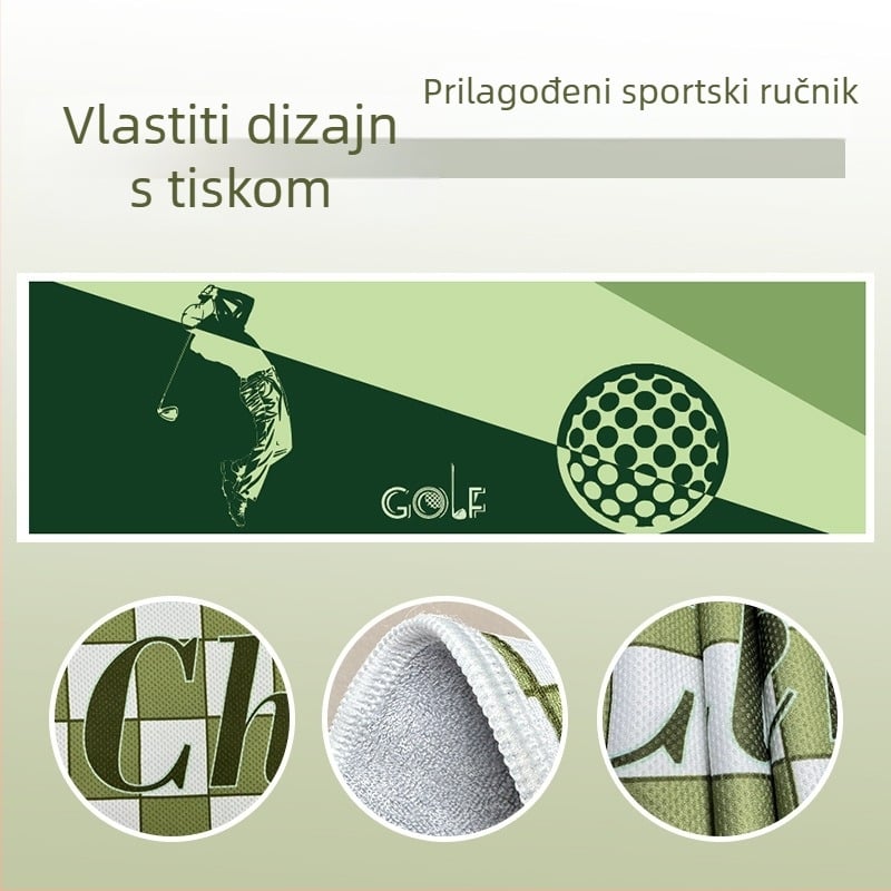 Sportski ručnik za teretanu s prilagođenim logom, mikrovlakno, 430gsm, vez/otisak, upijanje znoja