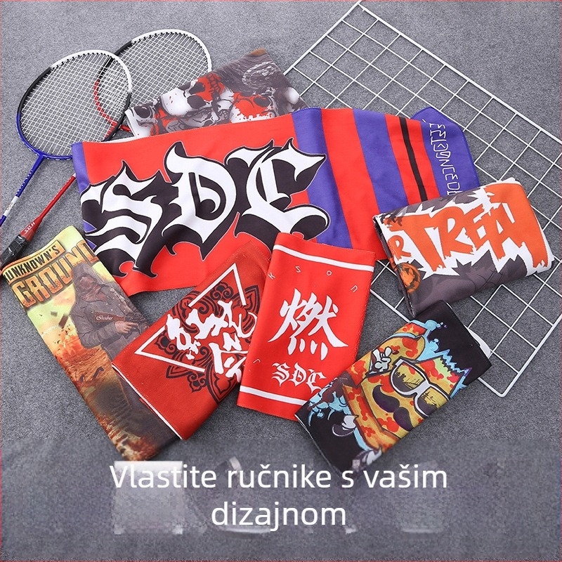 Sportski ručnik s prilagođenim logom, AB pređa, 300–400 g/m², poliester, brzo upijanje 11–15 s