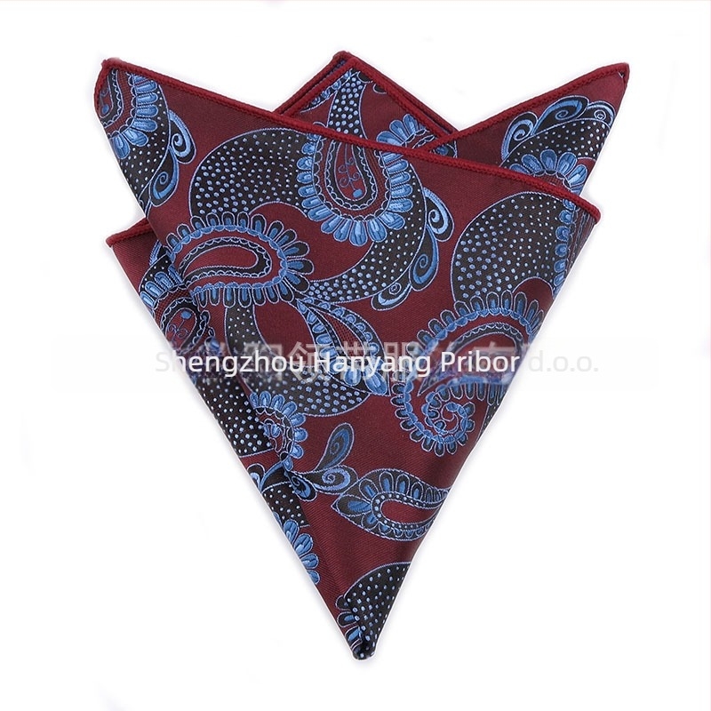 Paisley džepna kvadratna marama od poliestera, za muškarce, vintage tkanina, ljeto 2023