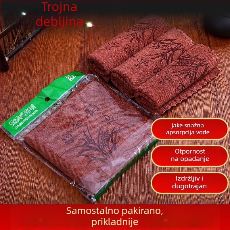 Čajna krpa od mikrovlakana, 420 g, personalizirana s logom, tiskano logotipom, upijanje vode 26–30 s