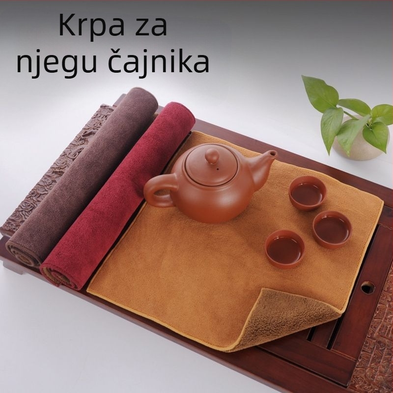 Čajna krpa, superfin vlakna, 700 g/m², upijanje 0–5 s, izrezani velur, 32 niti