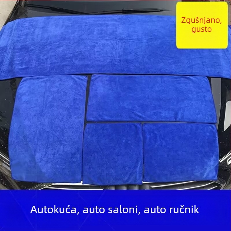 Krpa za auto od mikrovlakana, vrlo fina vlakna, 350 g, šav završna obrada, višefunkcionalna krpa za brisanje, apsorpcija vode
