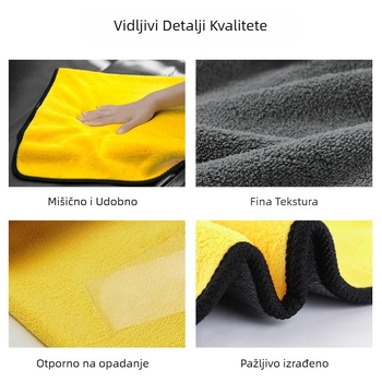 Krpa za pranje automobila od koralnog flisa, debela, snažna apsorpcija vode, bez vlakana, mogućnost prilagodbe logotipa