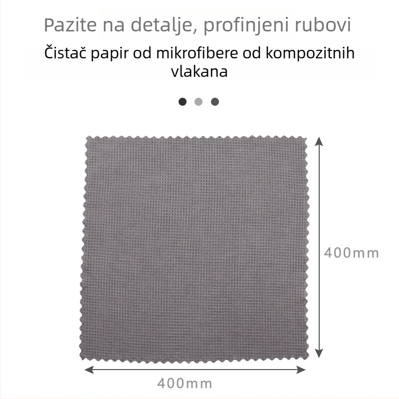 Mikrovlakana krpa za čišćenje stakala automobila s uzorkom mreže ananasa – mekana, bez vodnih mrlja.