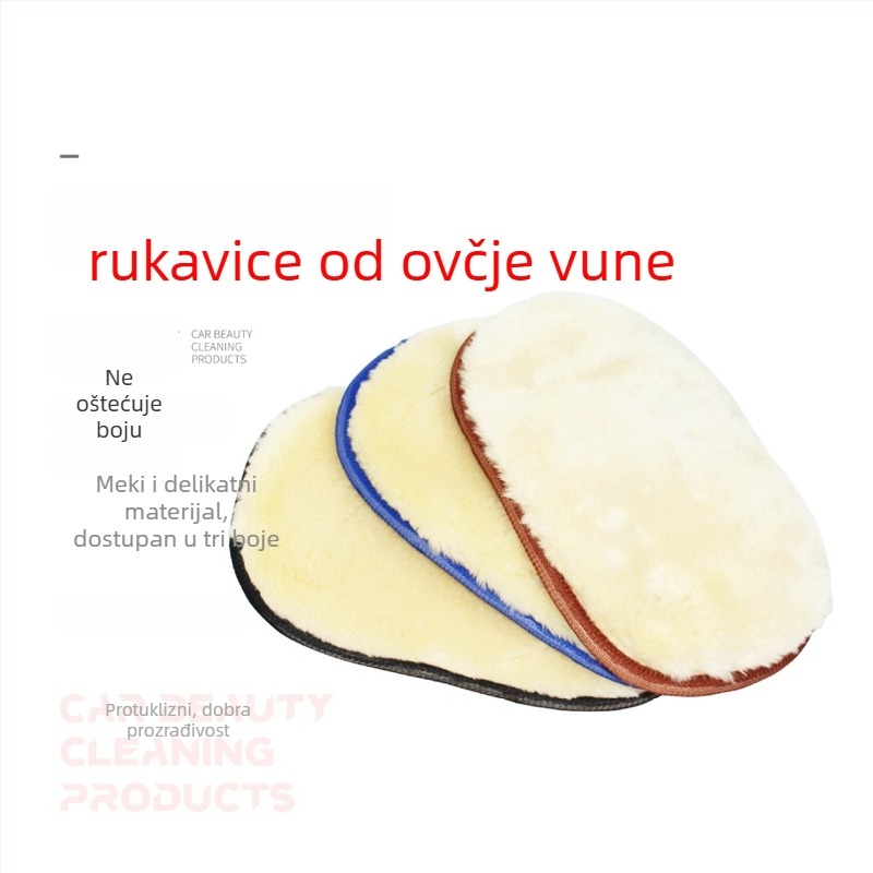 Automobilske rukavice za čišćenje od vune, jednostrane, SZJIEFENG — Materijal: visoko kvalitetna vuna; Vrsta: potrošni proizvodi za čišćenje