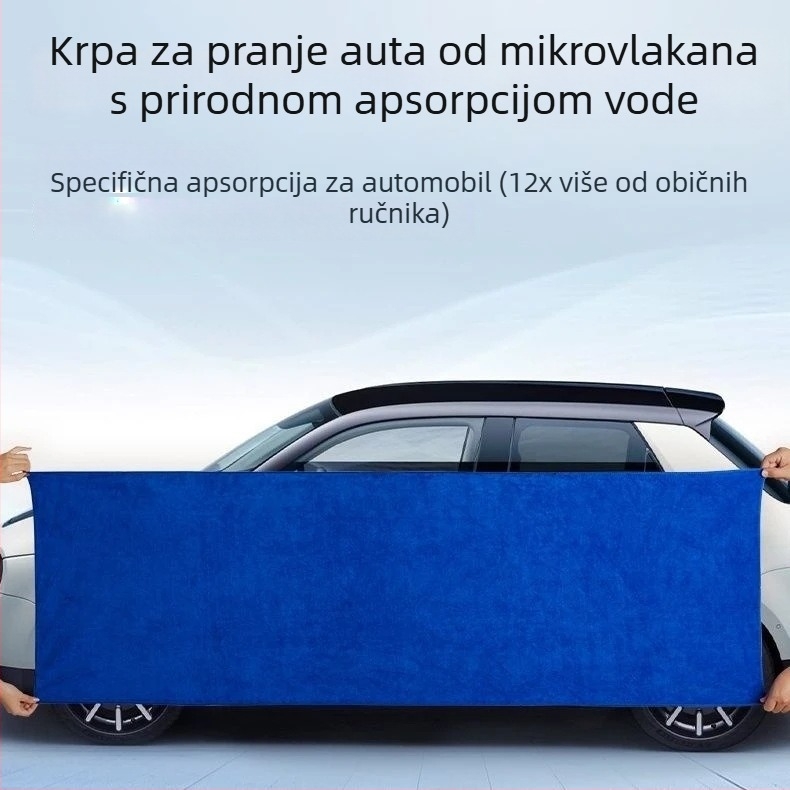 Velika visokokvalitetna mikrofiber krpa za pranje automobila, debela, upija, bez dlačica, profesionalno brisanje auta