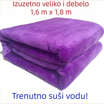 Mikrofiber krpa za pranje automobila, ekstra debela, velika, duga, izuzetno upija, visoke kvalitete, snažno sušenje krpe