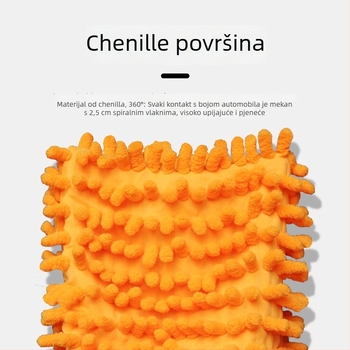 Rukavice za pranje automobila, debela dvostruka chenille, za temeljito čišćenje (materijal: chenille; dvostruka; debela)
