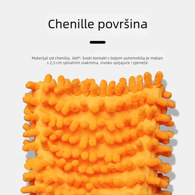 Rukavice za pranje automobila, debela dvostruka chenille, za temeljito čišćenje (materijal: chenille; dvostruka; debela)