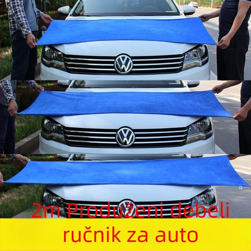 Izuzetno debela 2 m mikrovlakna krpa za pranje automobila, upija vodu i čisti staklo