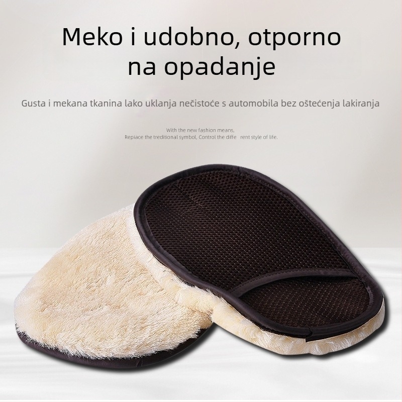 Rukavice za čišćenje automobila od koralnog flisa, marka XJL, bez prilagodbe.
