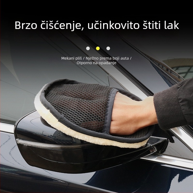Rukavice za čišćenje automobila od koralnog flisa, marka XJL, bez prilagodbe.