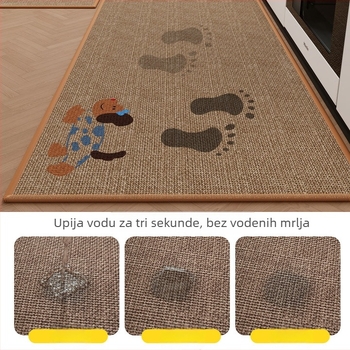 Visokokvalitetna lanena kuhinjska podloga za upijanje vode i ulja, protuklizna, otporna na prljavštinu