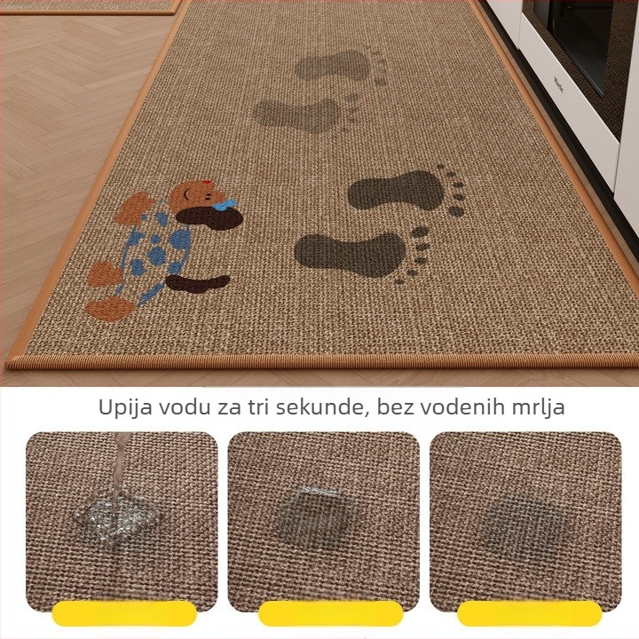 Visokokvalitetna lanena kuhinjska podloga za upijanje vode i ulja, protuklizna, otporna na prljavštinu