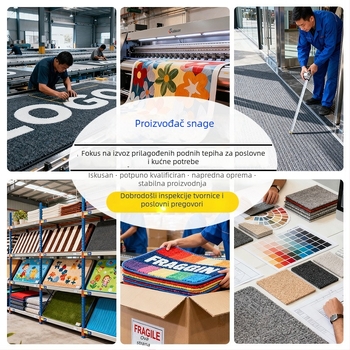 PVC 3D ispisane podne prostirke s prilagođenim logom, protiv umora i protuklizne, za showroom