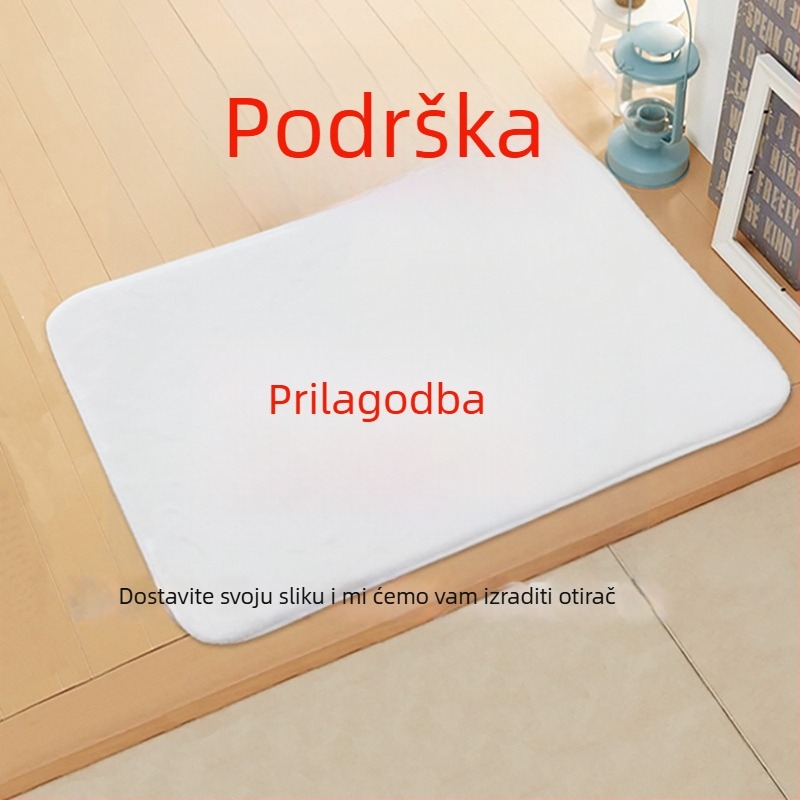 Prilagodljivi prostir za pod s fotografijom i logom – digitalni otisak, upijajući prostir za kupaonicu i spavaću sobu