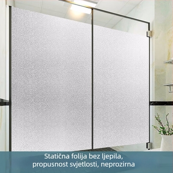 Film za privatnost prozora — samoljepljivi PVC, elektrostaticko prianjanje, pojačana debljina, moderan minimalistički stil, pogodna za dnevni boravak, balkon i kupaonicu