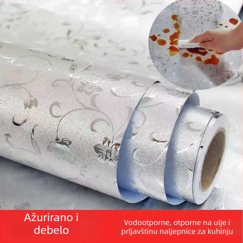 PVC zidna naljepnica za ormariće – 2 komada, jednobojni uzorak, kineski stil ogledni zidni dekor
