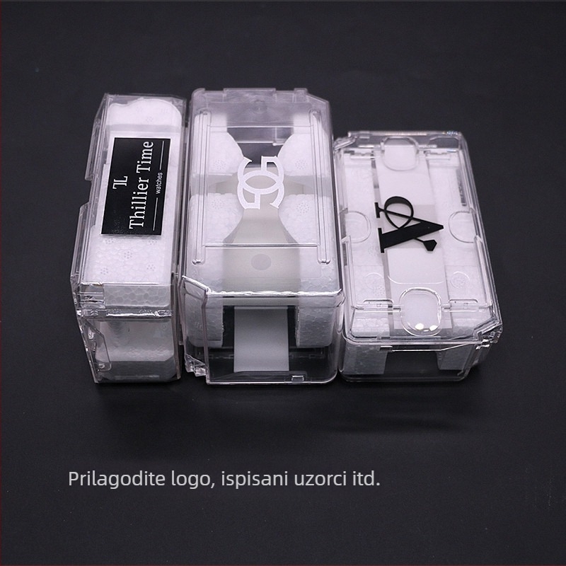 Prilagođena PET kutija za sat FSF-165, injekcijsko oblikovanje, neovisna OPP vrećica za pakiranje, za poklone, opće i za nakit