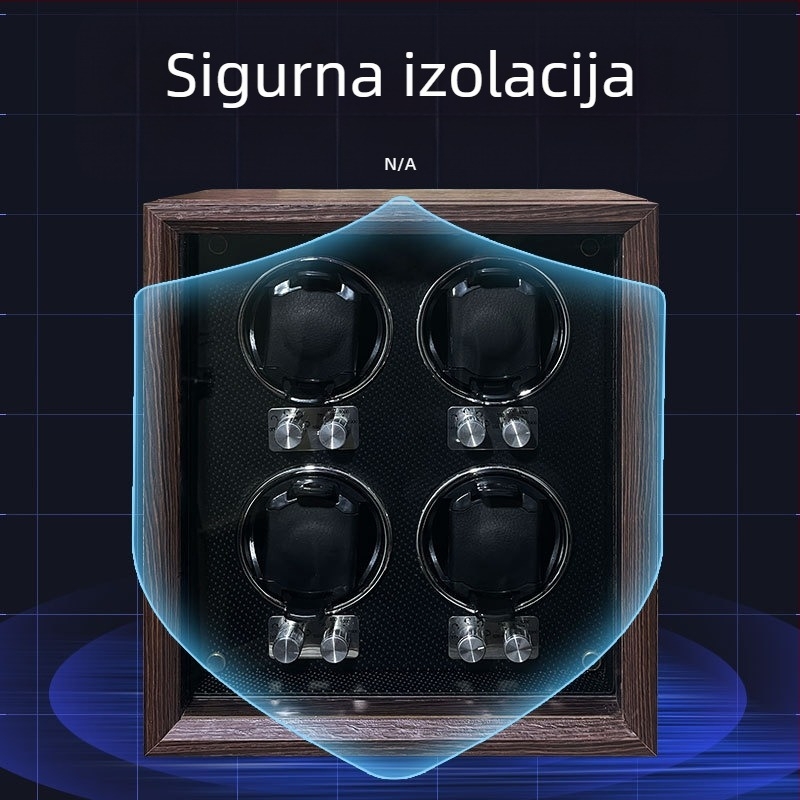 Drveni automatski navijač za satove – anti-magnetni, kutija za pohranu satova za mehaničke satove, Zhenge Electronics ZG-4B