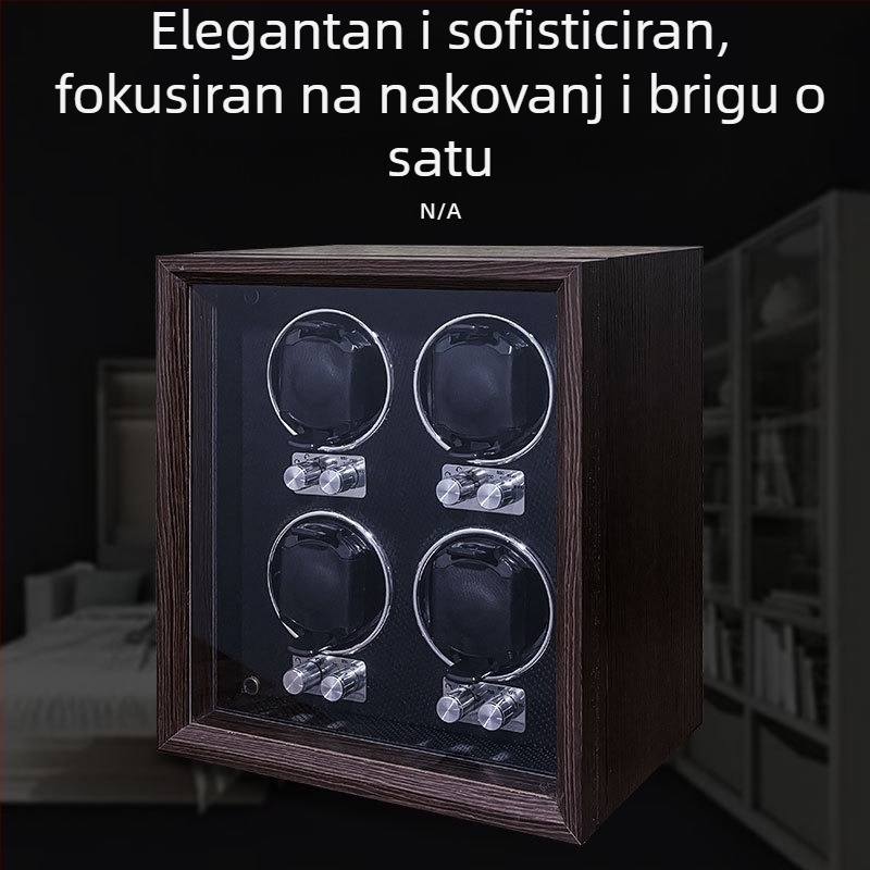 Drveni automatski navijač za satove – anti-magnetni, kutija za pohranu satova za mehaničke satove, Zhenge Electronics ZG-4B
