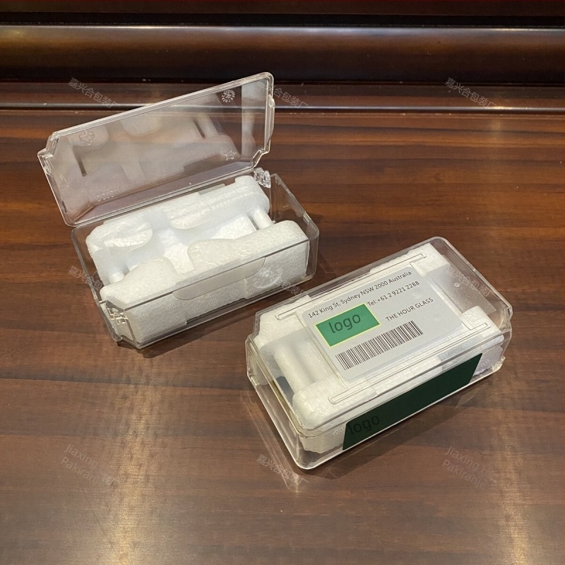 Prozirna kutija za sat s flip dizajnom, model RLX007, PET plast, spojena flip kutija, za darove i nakit.