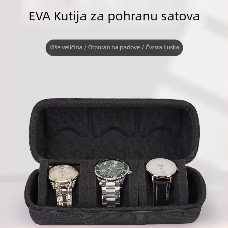 Prijenosna torbica za pohranu satova, model SBB001, EVA + Oxford tkanina, vruće presovanje, sitotisak, šivanje