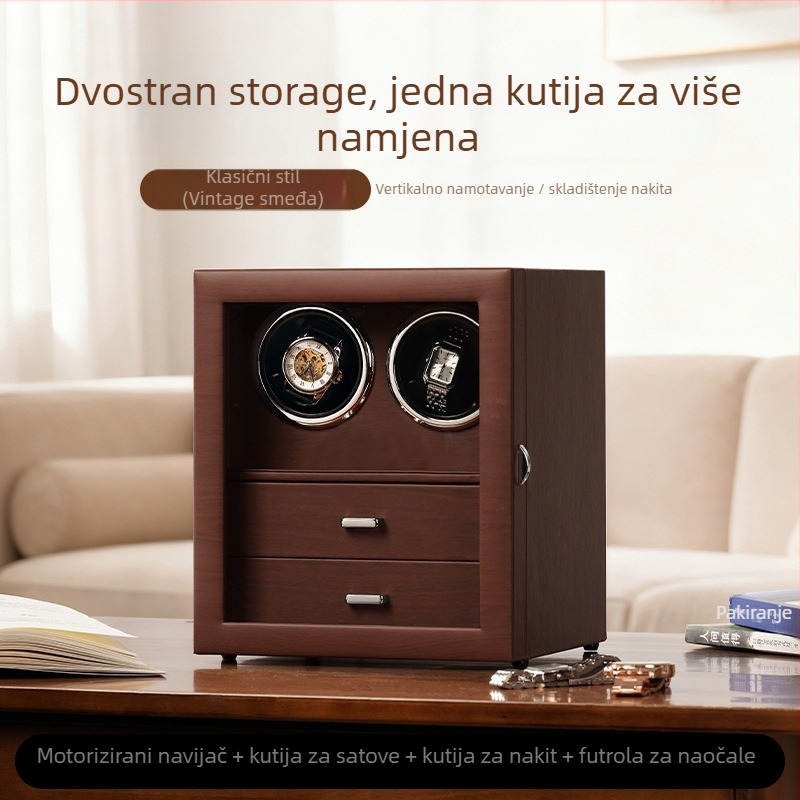 Automatski navijač satova s kutijom za nakit, USB napajanje, anti-magnetni, model A140, branda Spofu