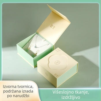 Prilagođena kutija za poklon nakit s magnetskim preklopnim poklopcem, bijela kartonska kutija