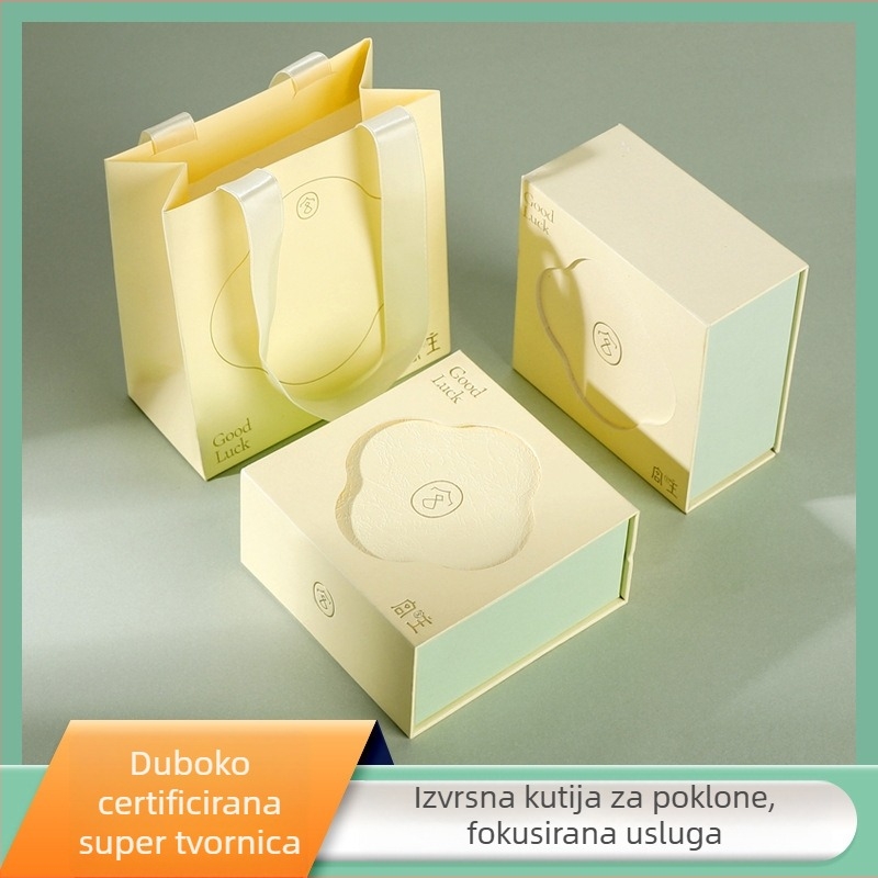 Prilagođena kutija za poklon nakit s magnetskim preklopnim poklopcem, bijela kartonska kutija