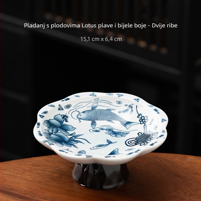 Porcelanski tanjur za voće, kineskog stila, brend The south wind knows the meaning, lansiran 2025