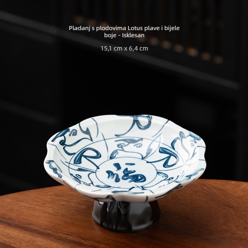 Porcelanski tanjur za voće, kineskog stila, brend The south wind knows the meaning, lansiran 2025