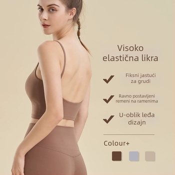Lycra jednovrstni joga top s naramenicama sling, otporan na udarce, žensko sportsko donje rublje