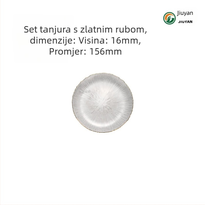 Staklena posuda za voće u europskom stilu, kružnog oblika, otporna na toplinu, kompatibilna s mikrovalnom, logo tiskano