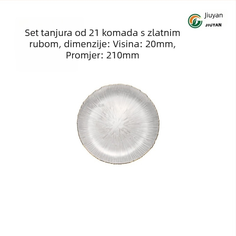 Staklena posuda za voće u europskom stilu, kružnog oblika, otporna na toplinu, kompatibilna s mikrovalnom, logo tiskano