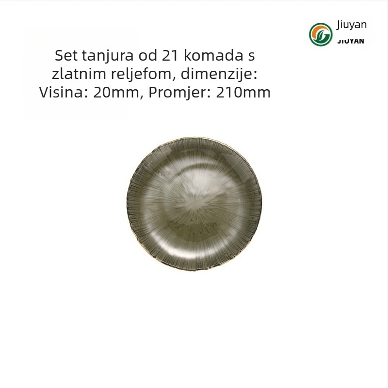 Staklena posuda za voće u europskom stilu, kružnog oblika, otporna na toplinu, kompatibilna s mikrovalnom, logo tiskano
