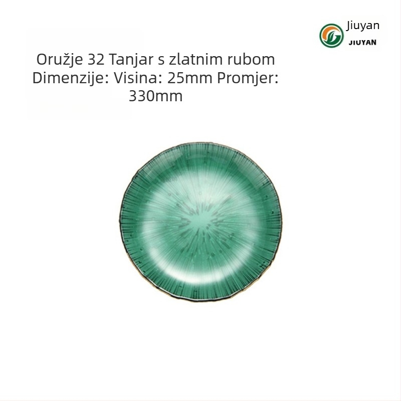 Staklena posuda za voće u europskom stilu, kružnog oblika, otporna na toplinu, kompatibilna s mikrovalnom, logo tiskano