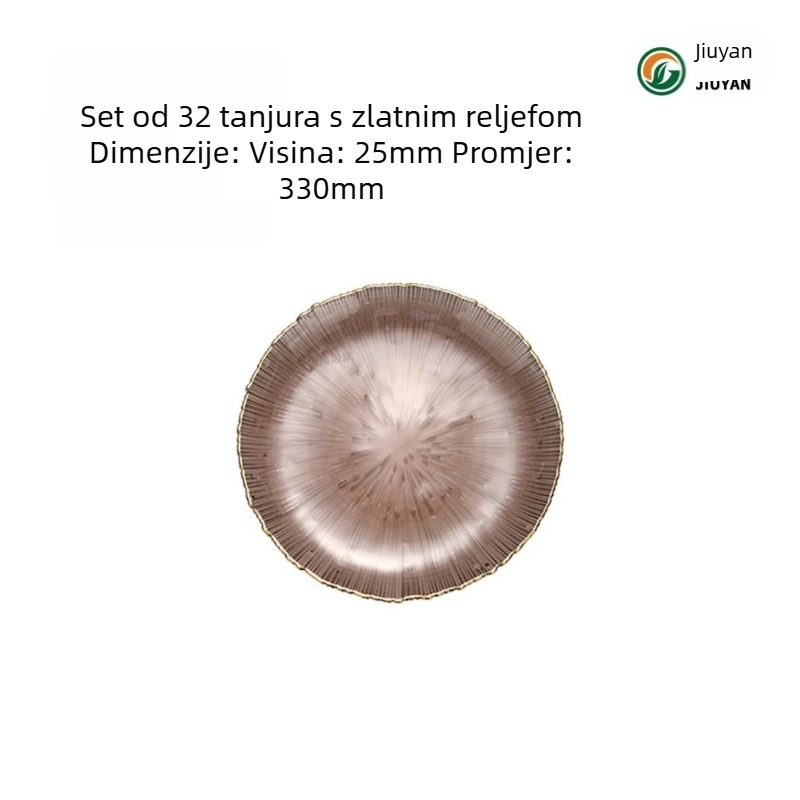 Staklena posuda za voće u europskom stilu, kružnog oblika, otporna na toplinu, kompatibilna s mikrovalnom, logo tiskano