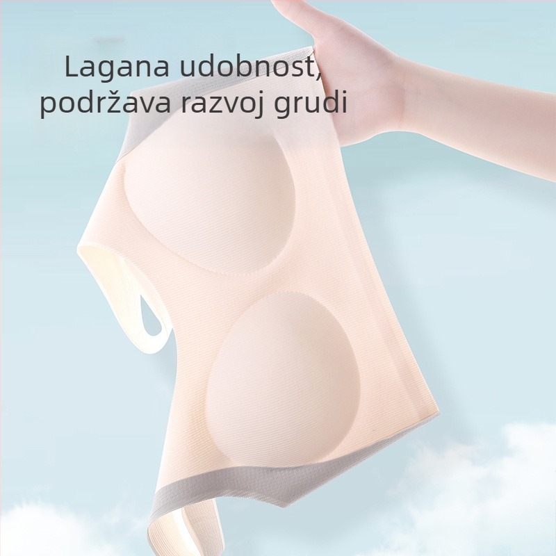 Sportska grudnjaka za djevojčice u stilu veste, s punim košaricama