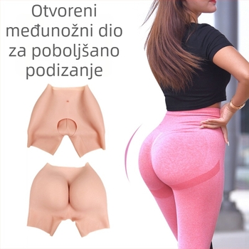Silikonske jednodijelne gaćice s otvorom u preponama, naglašeni bokovi i stražnjica, bez šavova
