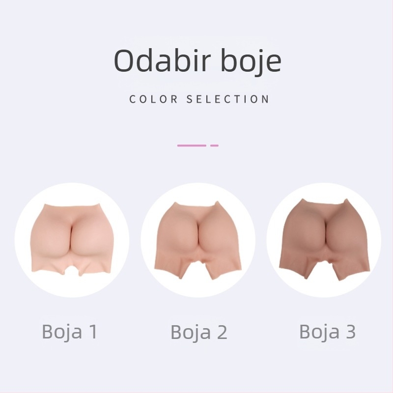 Silikonske jednodijelne gaćice s otvorom u preponama, naglašeni bokovi i stražnjica, bez šavova